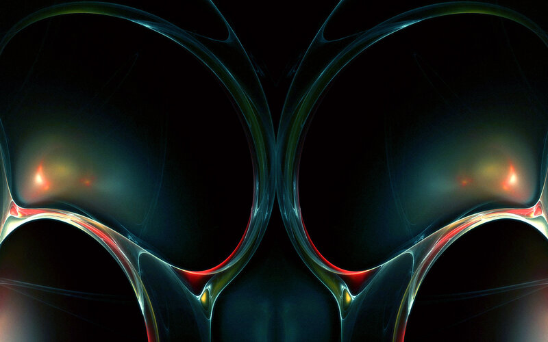 Abstract glowing forms