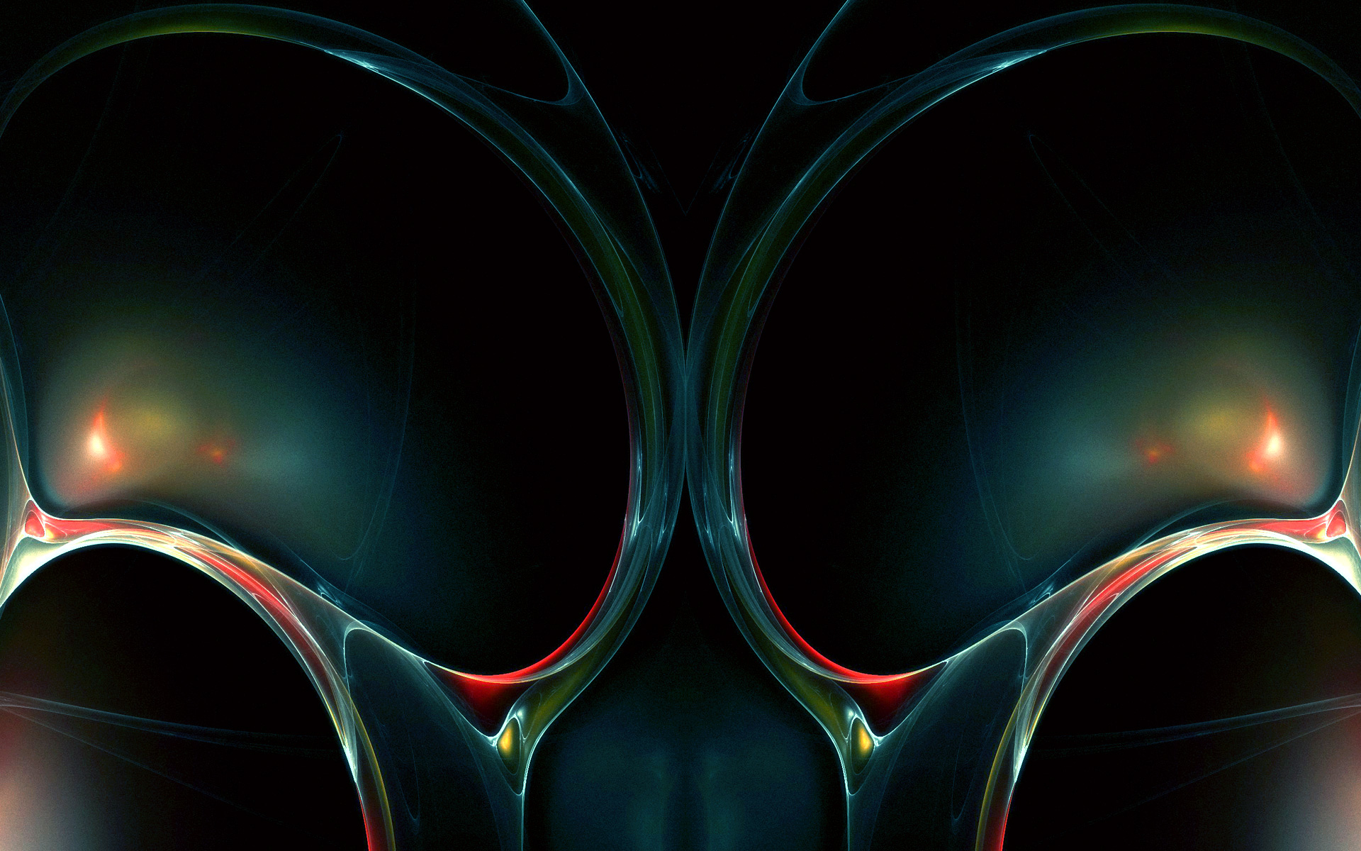 Abstract glowing forms