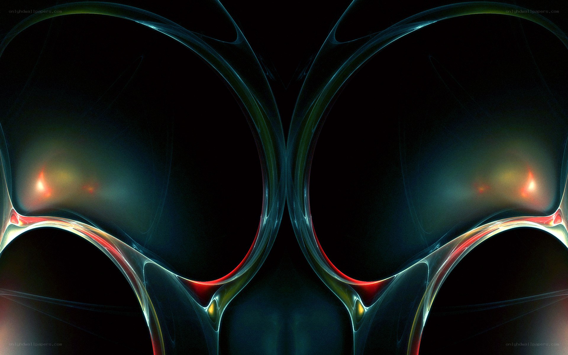 Abstract glowing forms