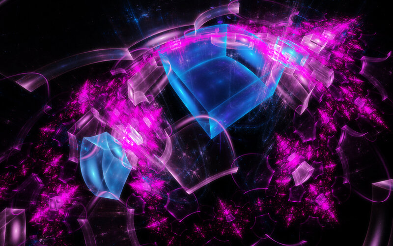 Abstract glowing fractal art