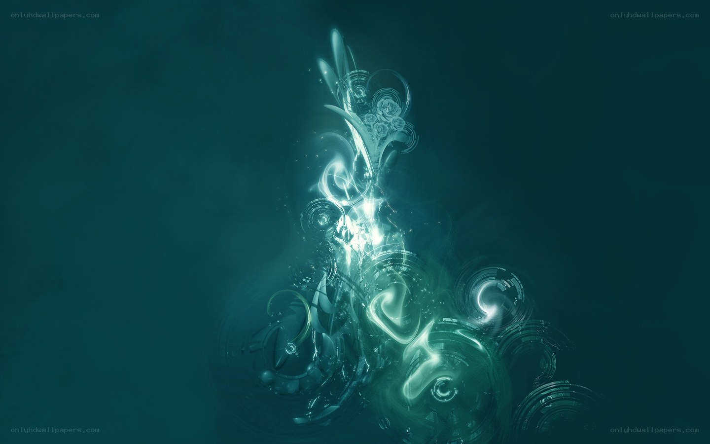 Abstract glowing fractal design