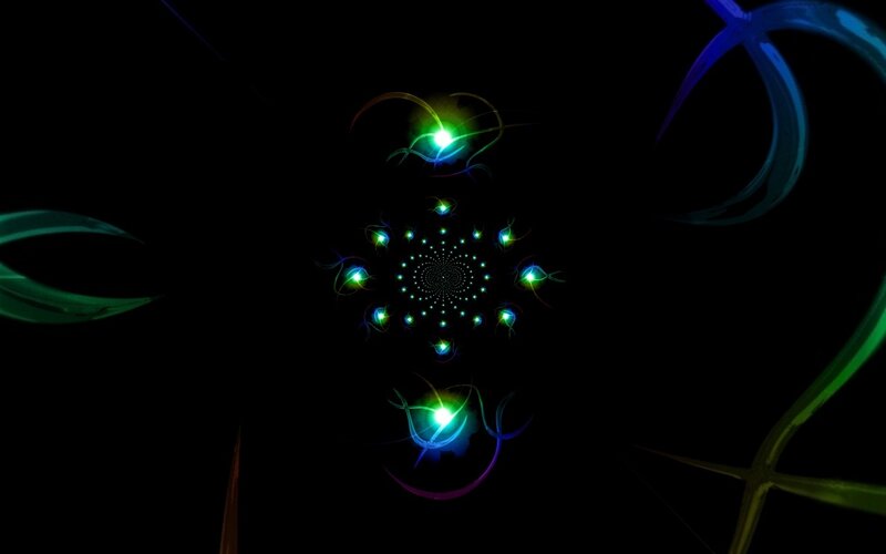 Abstract glowing fractal pattern