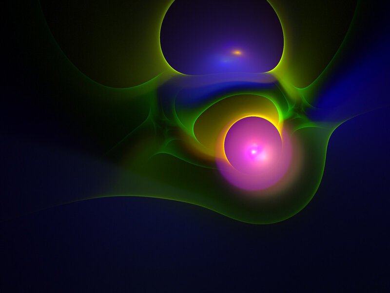 Abstract glowing fractal patterns