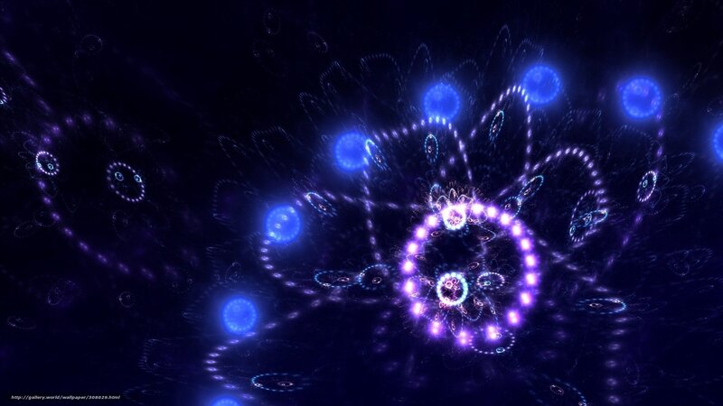 Abstract glowing fractal patterns