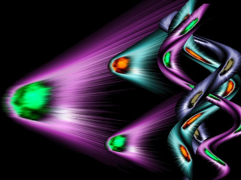 Abstract Glowing Fractal Shapes
