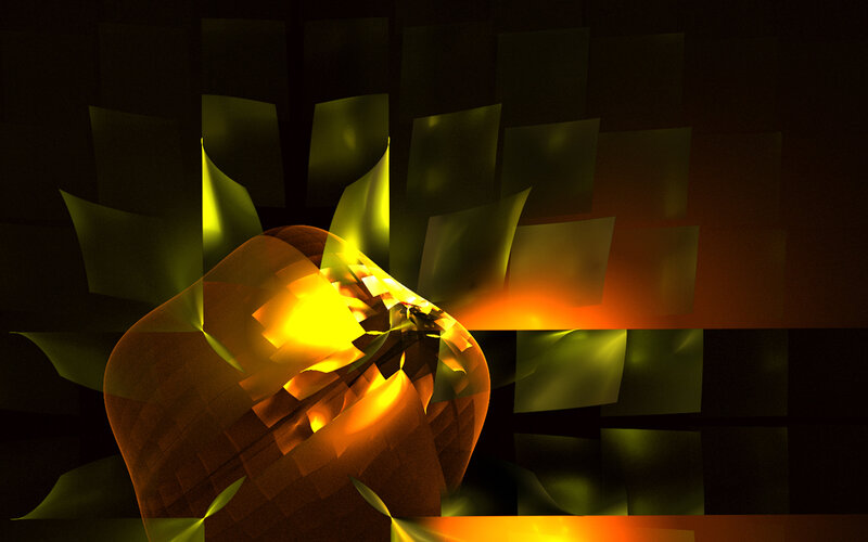 Abstract glowing geometric shapes