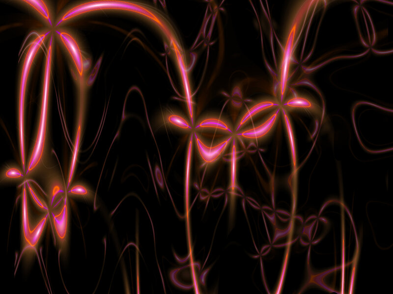 Abstract glowing light patterns