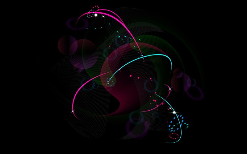 Abstract glowing lines and circles