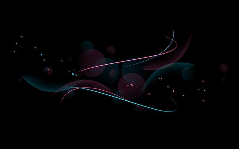 Abstract glowing lines and circles