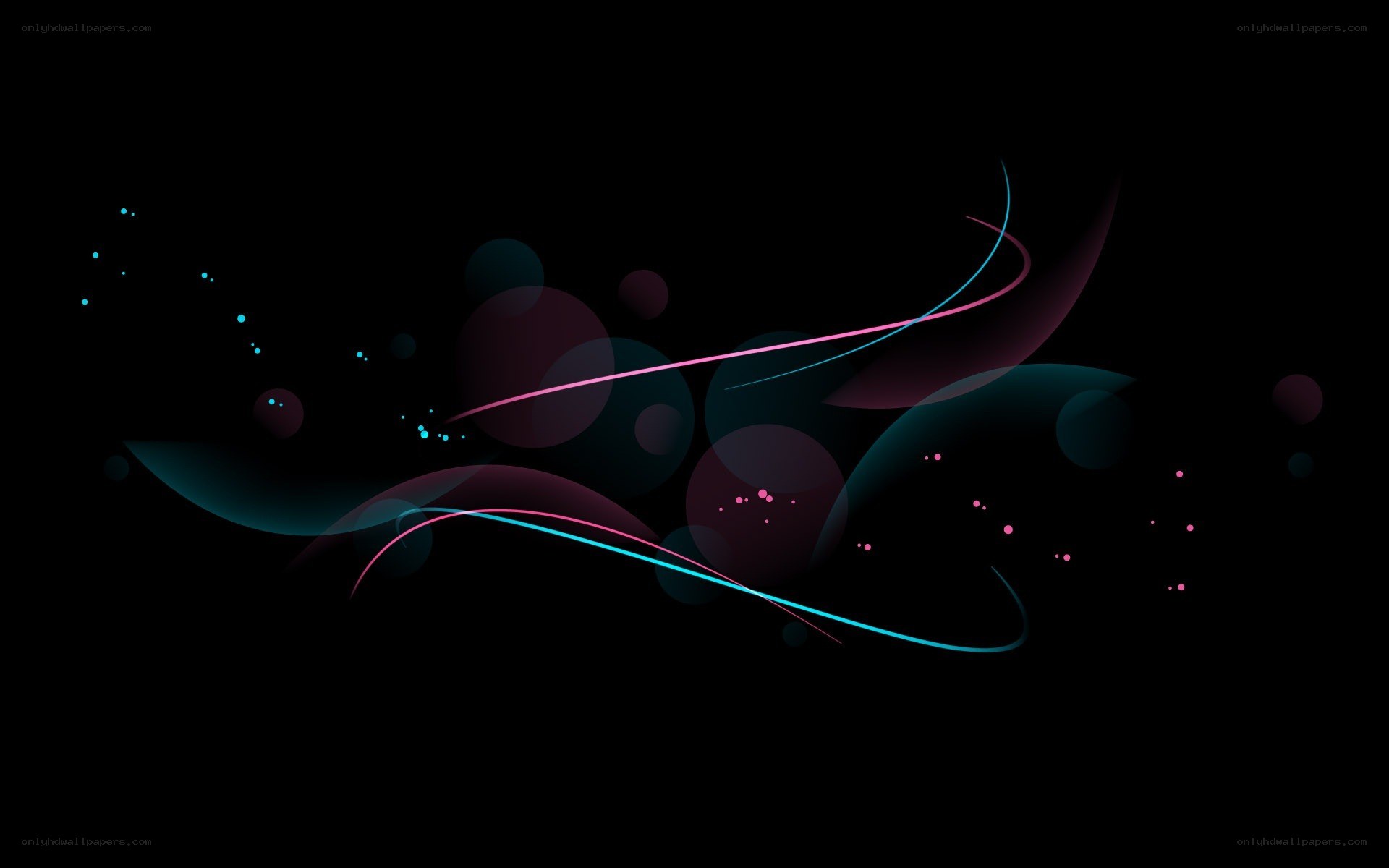 Abstract glowing lines and circles