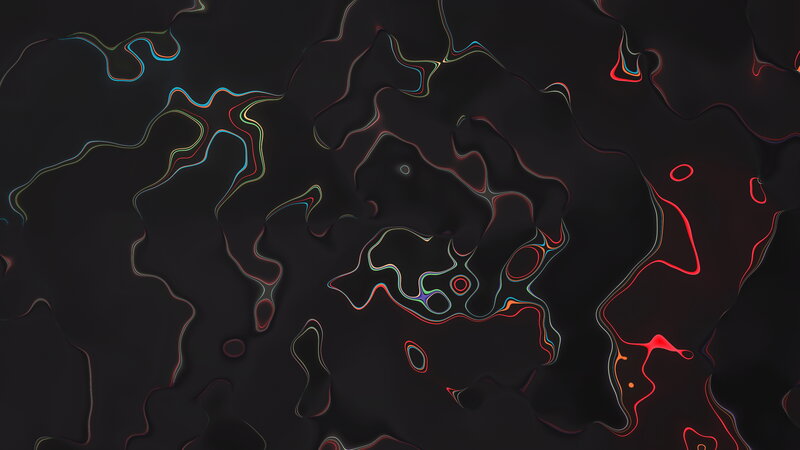Abstract Glowing Lines — Black