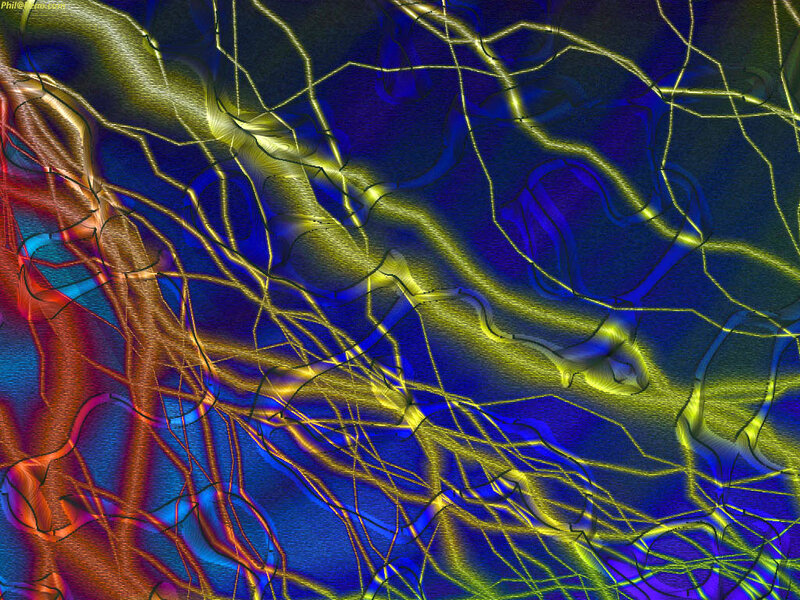 Abstract Glowing Lines — Blue
