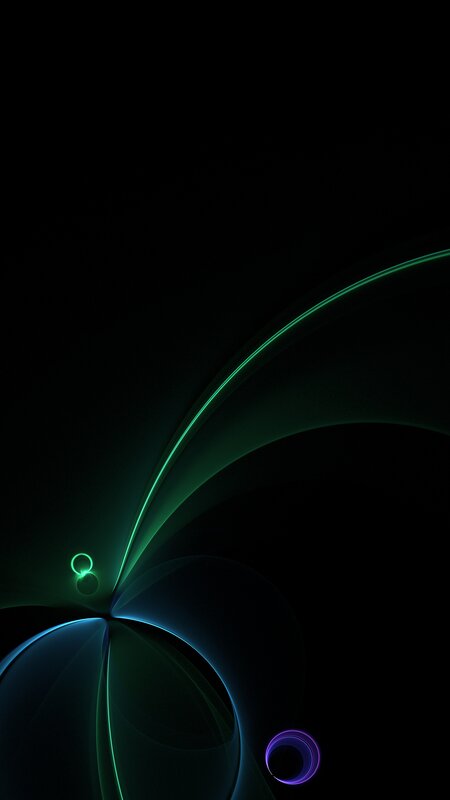 Abstract Glowing Lines — Green, Minimalist