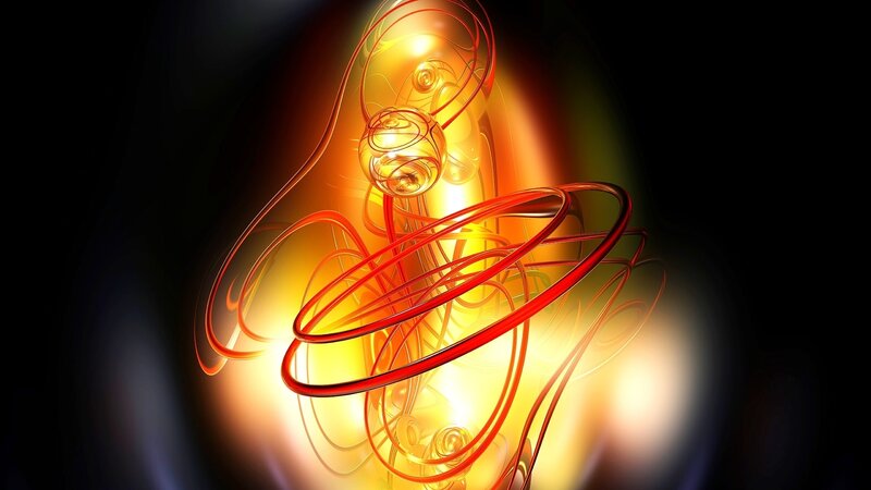 Abstract Glowing Lines — Red