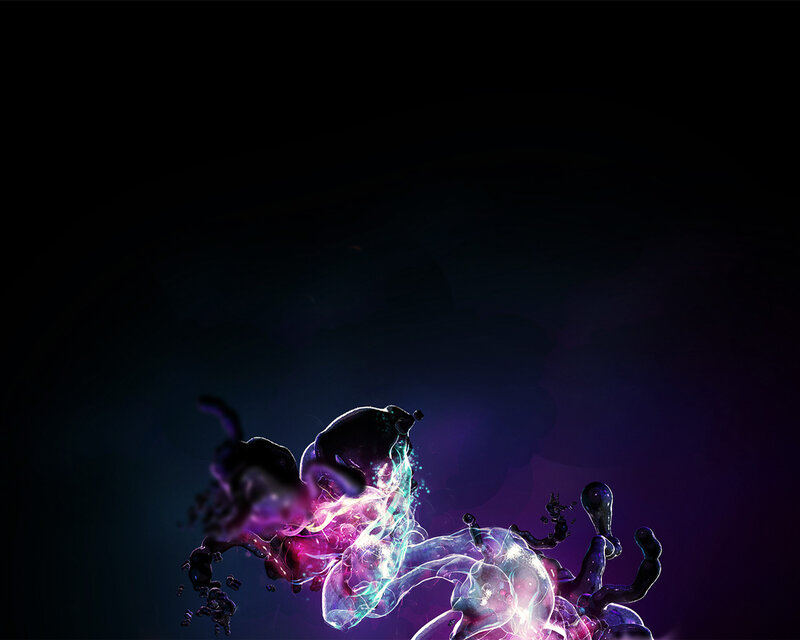 Abstract glowing liquid splash