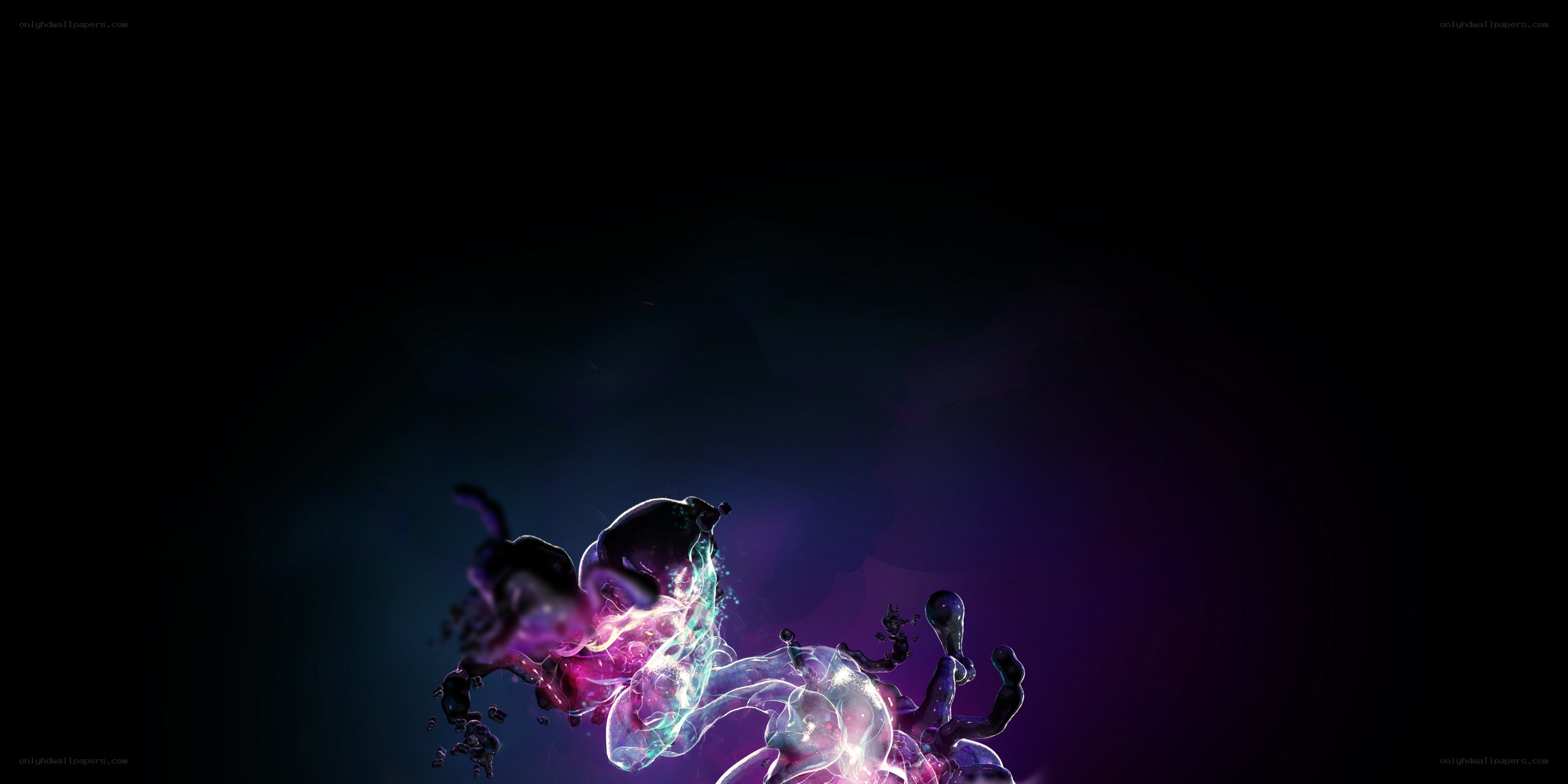 abstract glowing liquid splash