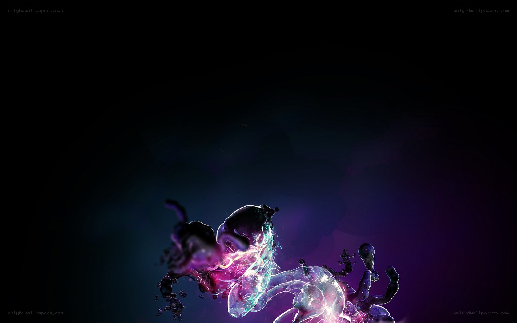 abstract glowing liquid splash