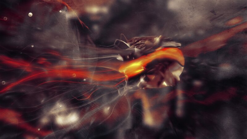 Abstract Glowing Object — Red
