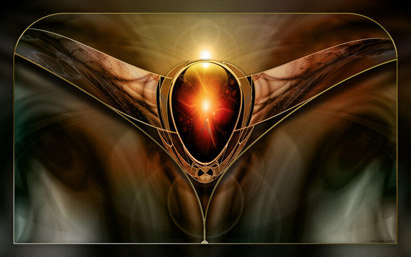 Abstract Glowing Orb — Gold