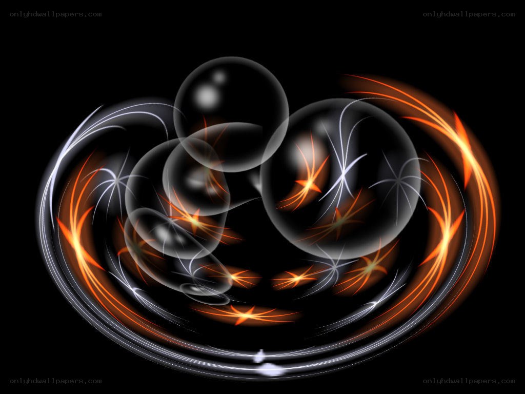abstract glowing orbs and light trails