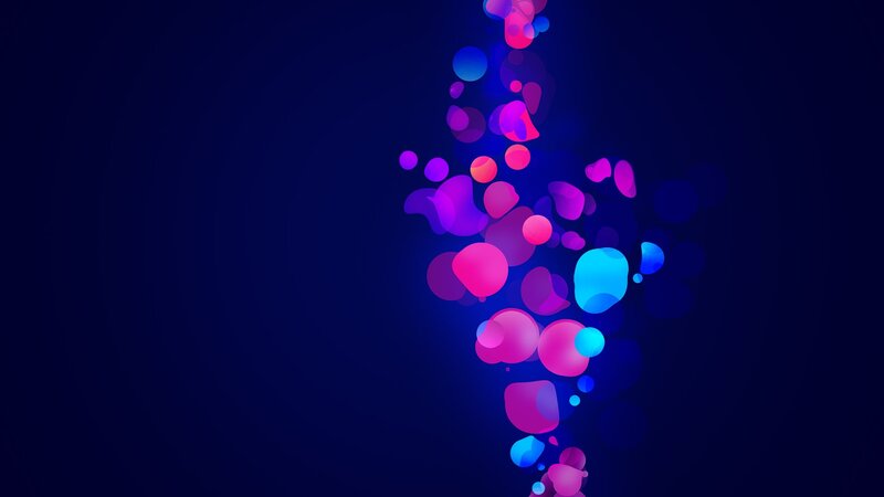 Abstract Glowing Orbs — Blue, Dynamic