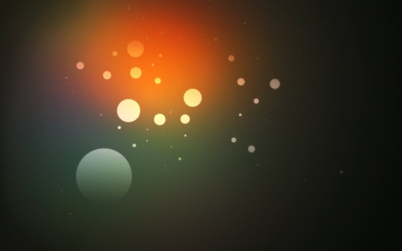 Abstract Glowing Orbs — Orange