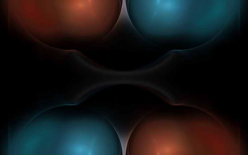 Abstract glowing orbs pattern
