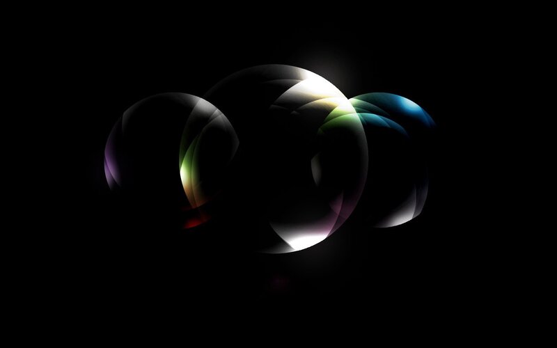 Abstract glowing orbs