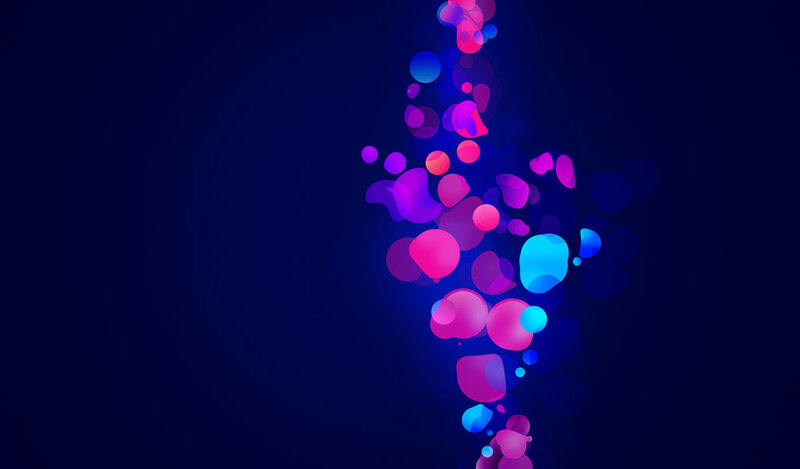 abstract glowing particles