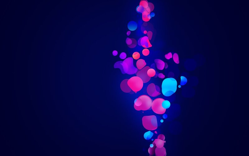 abstract glowing particles