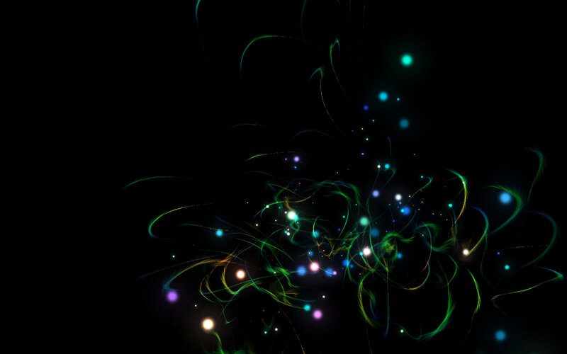 Abstract glowing particles and lines