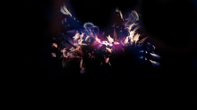 Abstract Glowing Particles — Black, Dramatic
