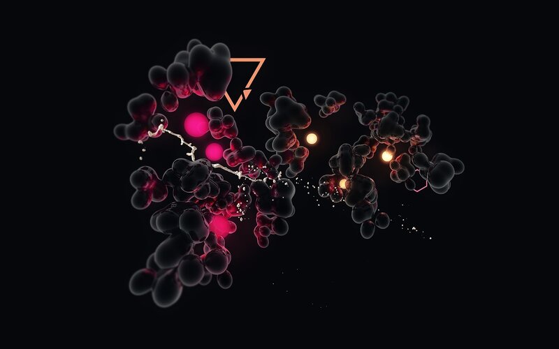 Abstract Glowing Particles — Black