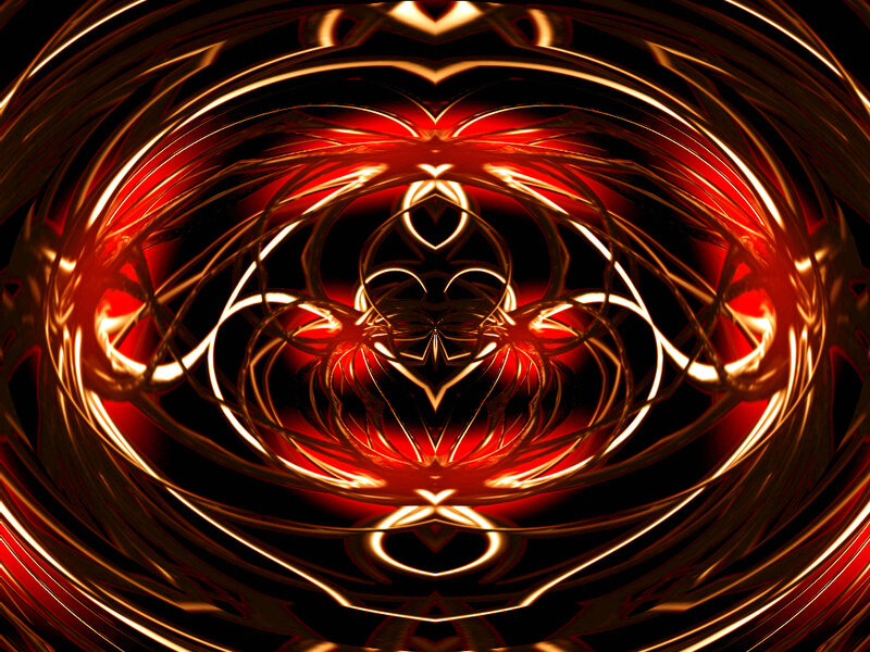 Abstract Glowing Pattern — Red