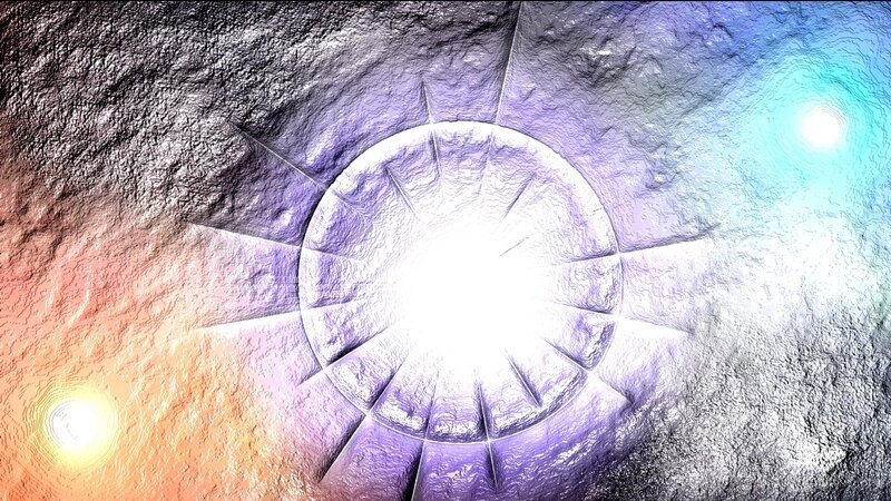 abstract glowing portal