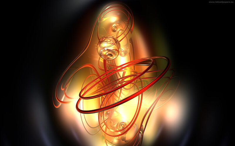 Abstract Glowing Red Lines — Dramatic
