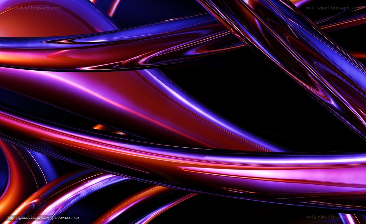 Abstract glowing ribbons