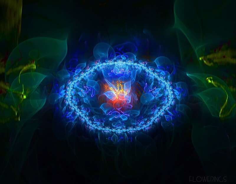 Abstract glowing ring of light