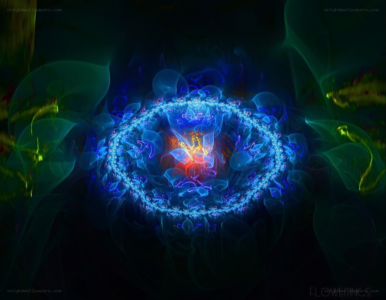 Abstract glowing ring of light