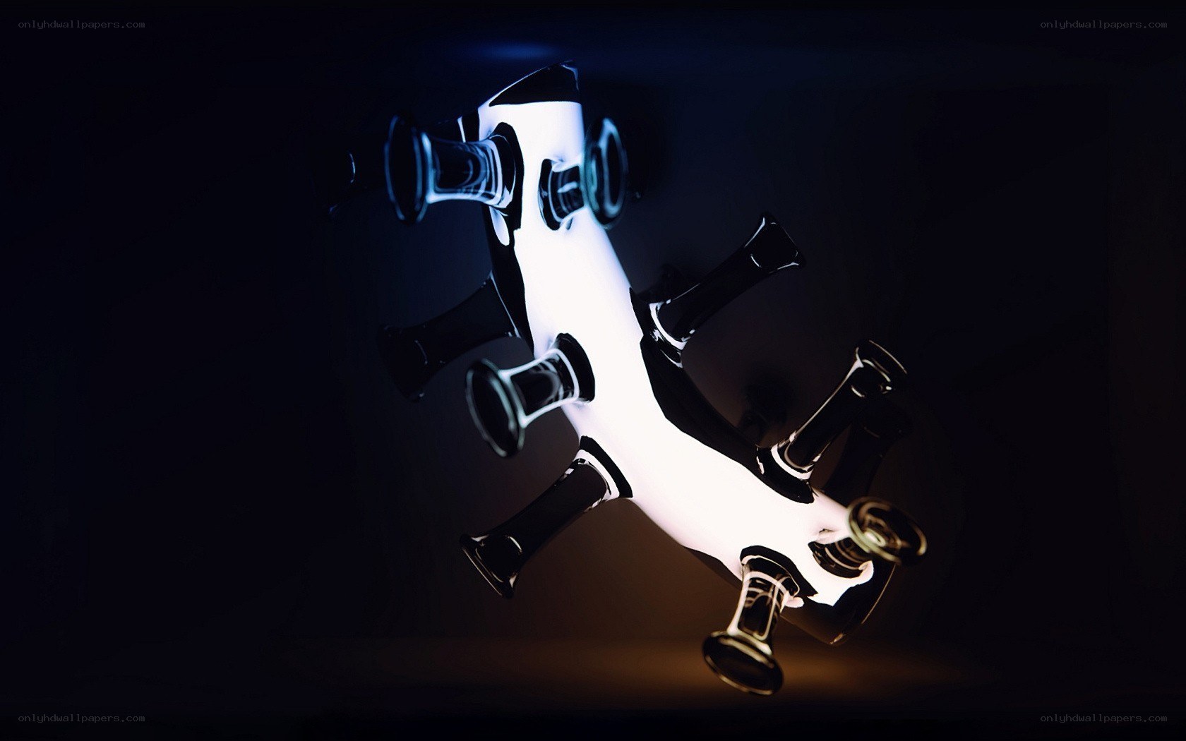 abstract glowing sculpture