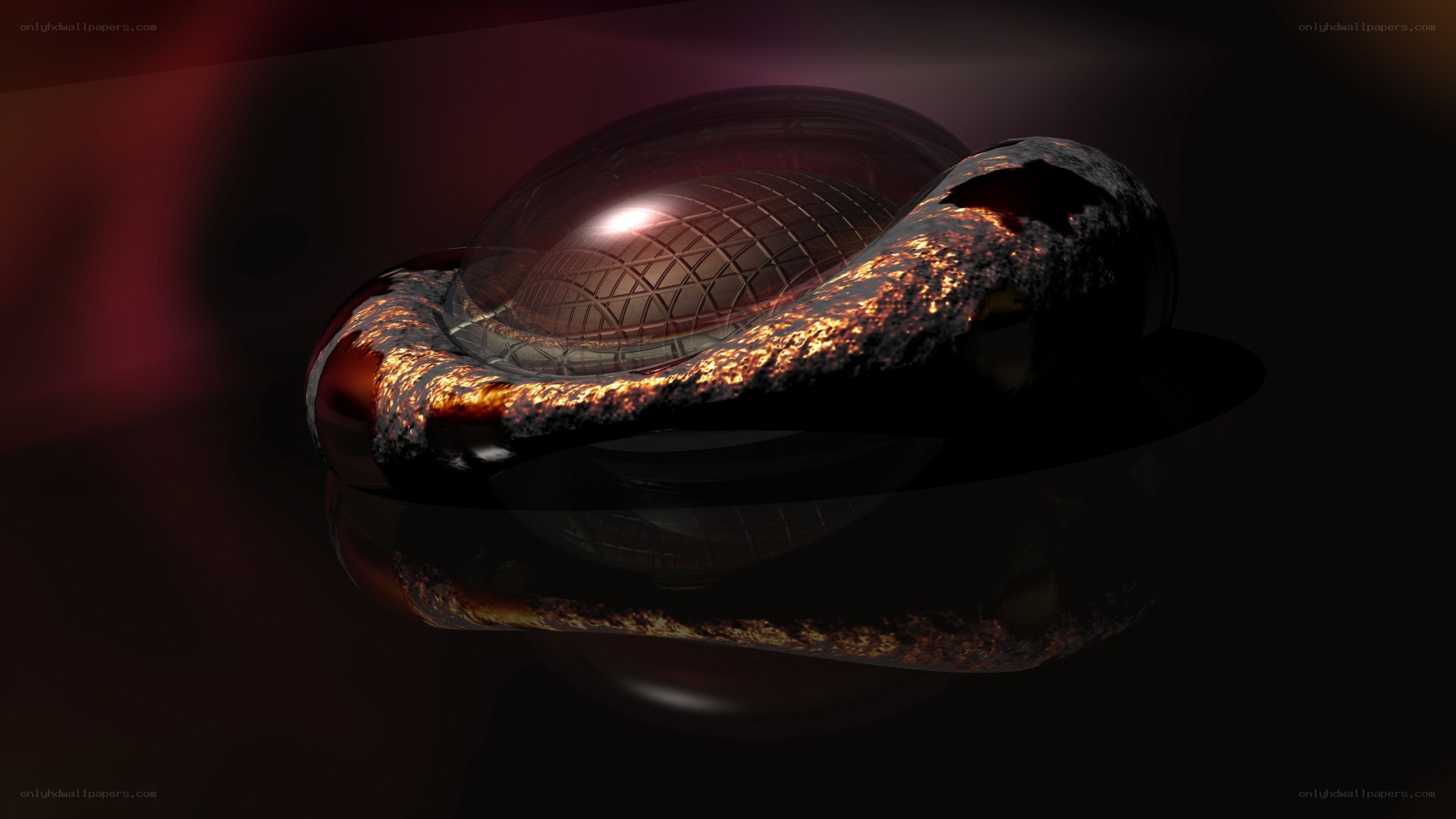 abstract glowing sculpture