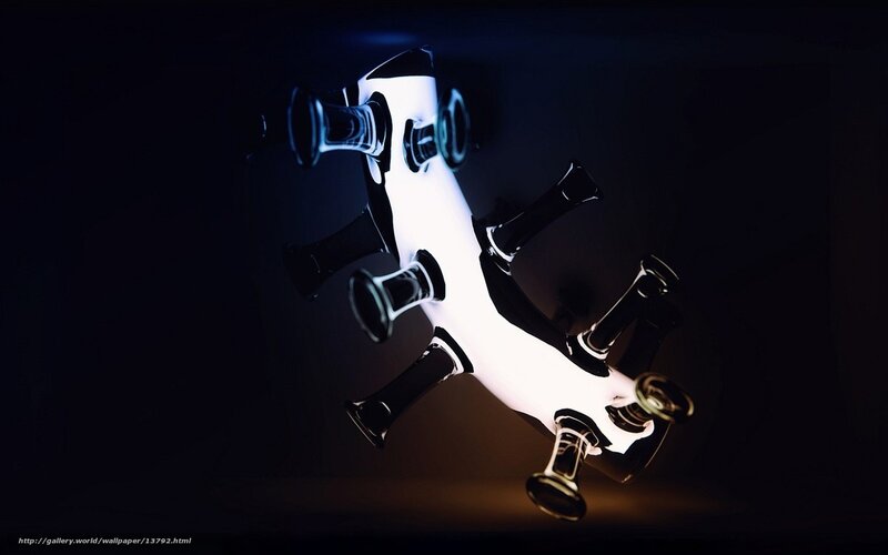 abstract glowing sculpture