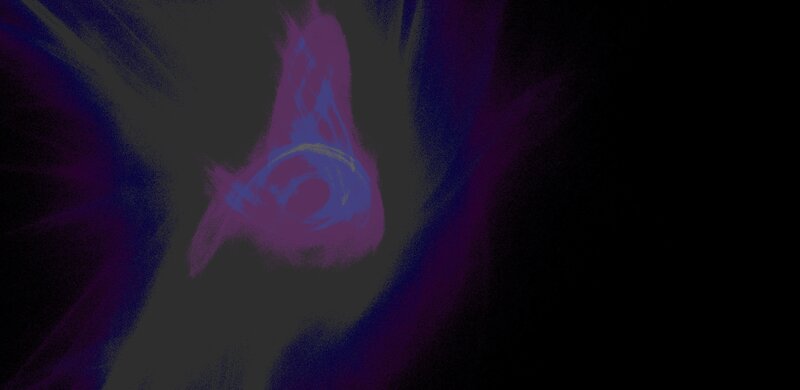 Abstract Glowing Shape — Purple