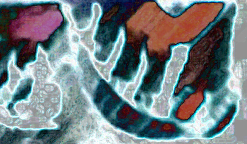 Abstract Glowing Shapes — Blue, Mystical