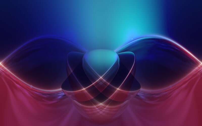 Abstract Glowing Shapes — Blue