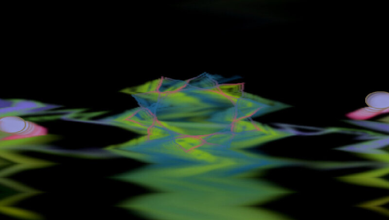 Abstract Glowing Shapes — Green, Mysterious