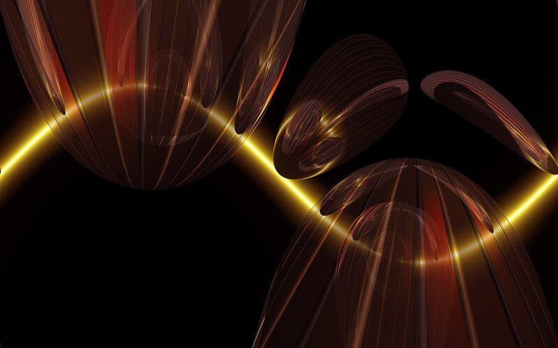 Abstract glowing shapes