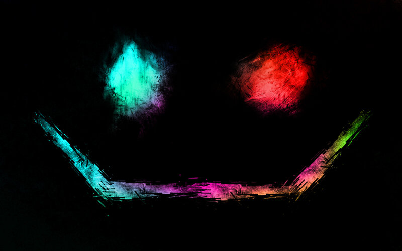 abstract glowing smile