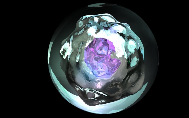 abstract glowing sphere