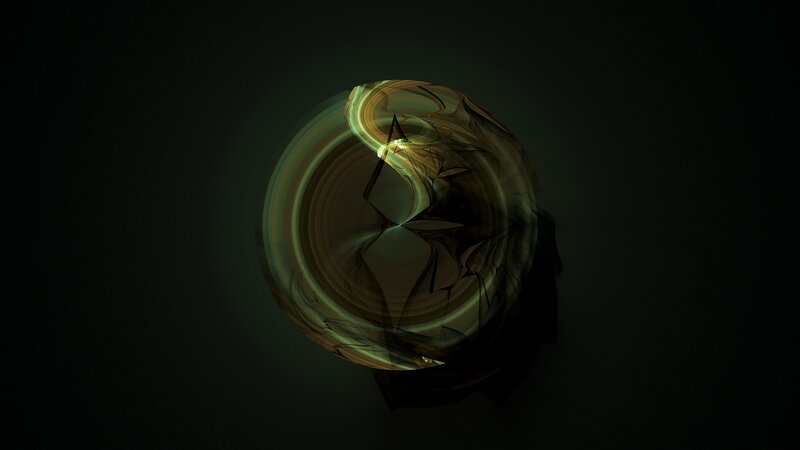 Abstract Glowing Sphere — Black